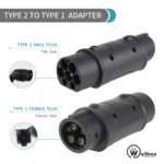 Type 2 to Type 1 Adapter for Type 1 Car 003